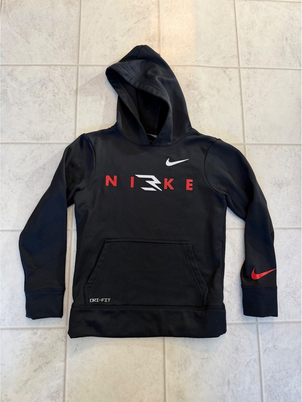 3Brand kids black pullover hoodie